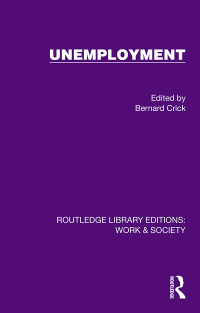 Cover image: Unemployment 1st edition 9781032818559