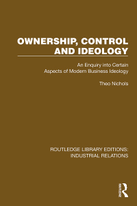 Cover image: Ownership, Control and Ideology 1st edition 9781032806525