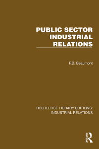 Imagen de portada: Public Sector Industrial Relations 1st edition 9781032845531