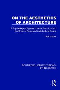 Cover image: On the Aesthetics of Architecture 1st edition 9781032820347