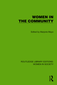 Cover image: Women in the Community 1st edition 9781032858104