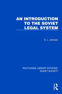 Cover image: An Introduction to the Soviet Legal System 1st edition 9781032886084