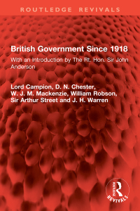 Cover image: British Government Since 1918 1st edition 9781032889276