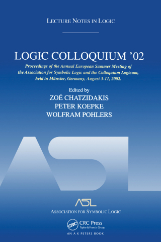 Cover image: Logic Colloquium '02 1st edition 9781568813011