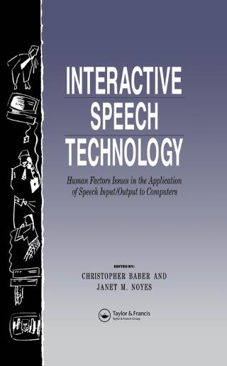 Cover image: Interactive Speech Technology 1st edition 9780748401277