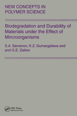 Cover image: Biodegradation and Durability of Materials under the Effect of Microorganisms 1st edition 9780367446659
