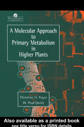 Cover image: A Molecular Approach To Primary Metabolism In Higher Plants 1st edition 9780748404193