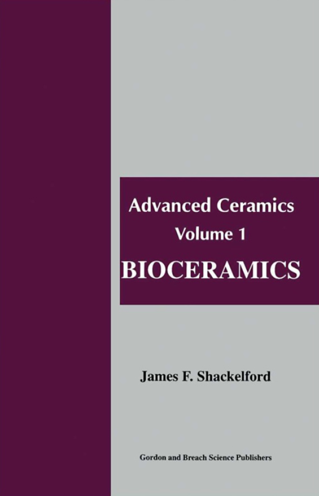 Bioceramics 1st Edition