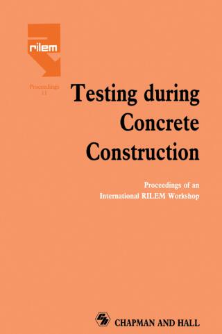 Cover image: Testing During Concrete Construction 1st edition 9780367863791
