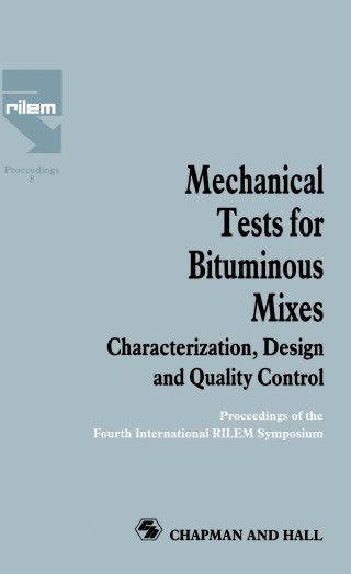Immagine di copertina: Mechanical Tests for Bituminous Mixes - Characterization, Design and Quality Control 1st edition 9780412392603