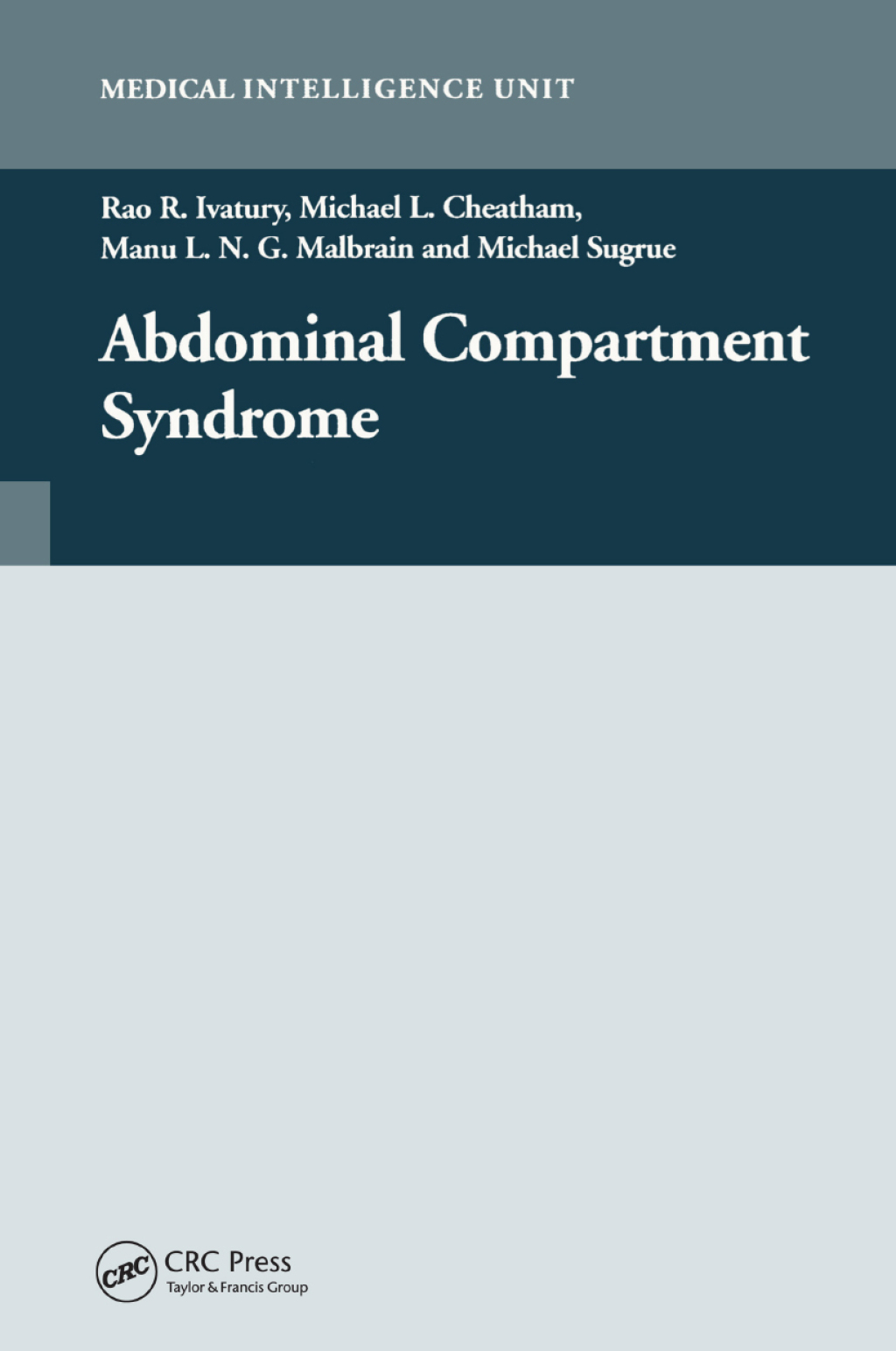 Abdominal Compartment Syndrome 1st Edition