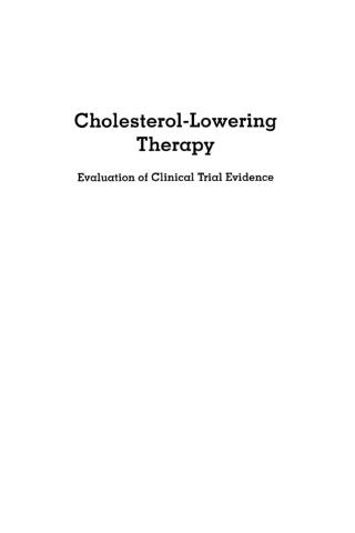Imagen de portada: Cholesterol-Lowering Therapy 1st edition 9780824782160