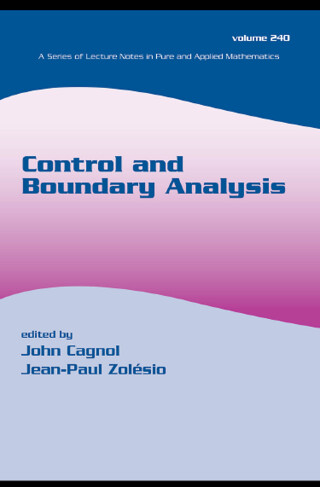 表紙画像: Control and Boundary Analysis 1st edition 9781574445947