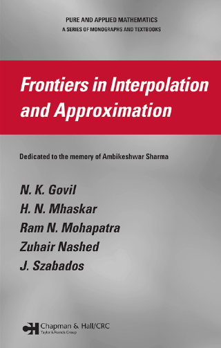 Imagen de portada: Frontiers in Interpolation and Approximation 1st edition 9781584886365