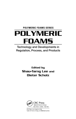 Cover image: Polymeric Foams 1st edition 9781420061253