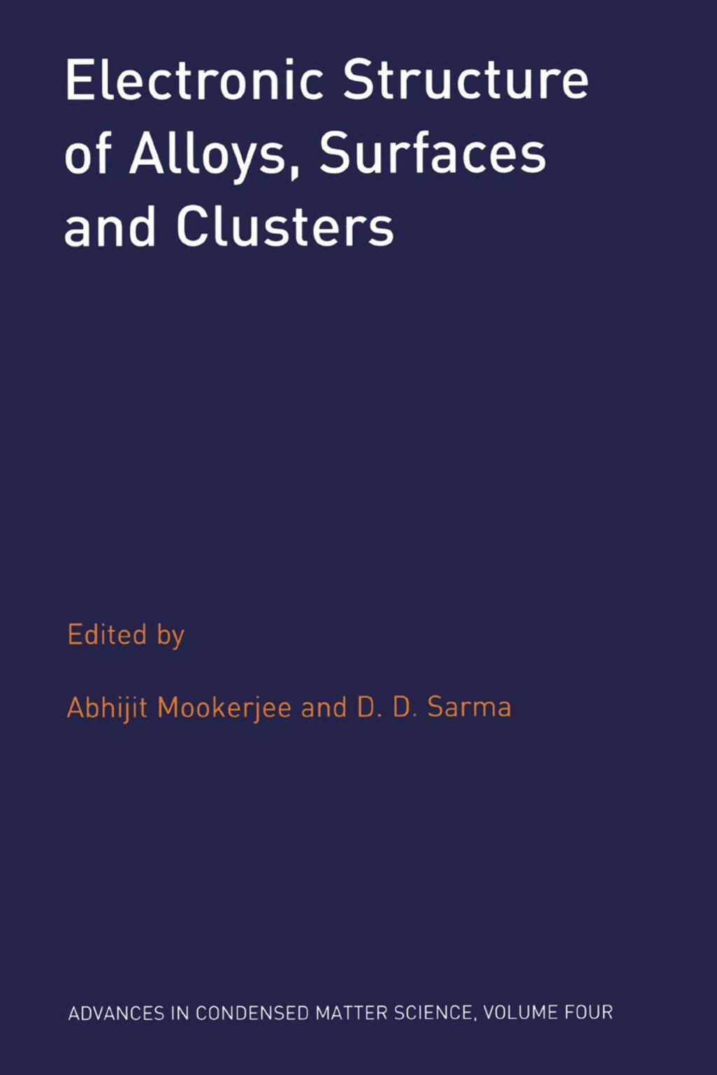 Electronic Structure of Alloys, Surfaces and Clusters 1st Edition