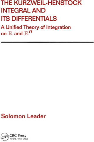 Cover image: The Kurzweil-Henstock Integral and Its Differential 1st edition 9780824705350