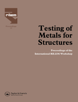 Cover image: Testing of Metals for Structures 1st edition 9780367863654