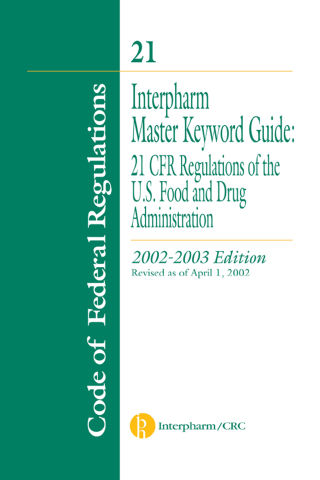 صورة الغلاف: Interpharm Master Keyword Guide 1st edition 9780849318511