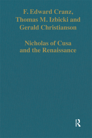 Omslagafbeelding: Nicholas of Cusa and the Renaissance 1st edition 9780860788010