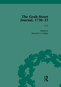 Cover image: The Grub Street Journal, 1730-33 Vol 2 1st edition 9781138760547