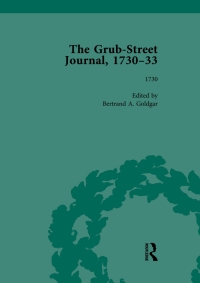 Cover image: The Grub Street Journal, 1730-33 Vol 1 1st edition 9781138760530