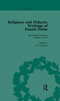 Imagen de portada: Religious and Didactic Writings of Daniel Defoe, Part I Vol 1 1st edition 9781138756441