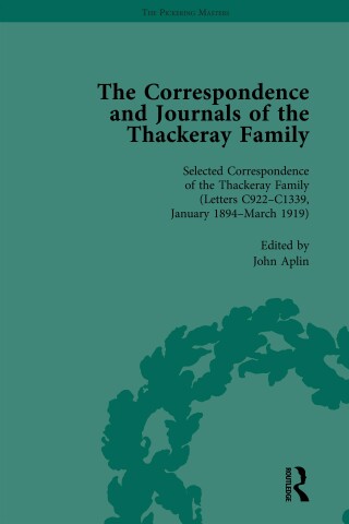 Cover image: The Correspondence and Journals of the Thackeray Family Vol 5 1st edition 9781138758964