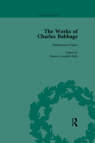Cover image: The Works of Charles Babbage Vol 1 1st edition 9781138763685