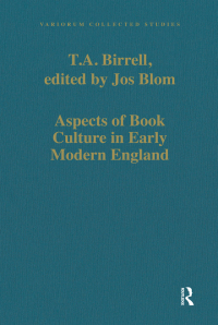 Imagen de portada: Aspects of Book Culture in Early Modern England 1st edition 9781409455691