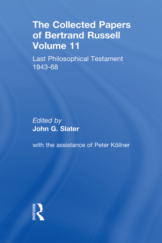 Cover image: The Collected Papers of Bertrand Russell, Volume 11 1st edition 9780415094092