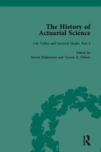 Cover image: The History of Actuarial Science Vol II 1st edition 9781138646490