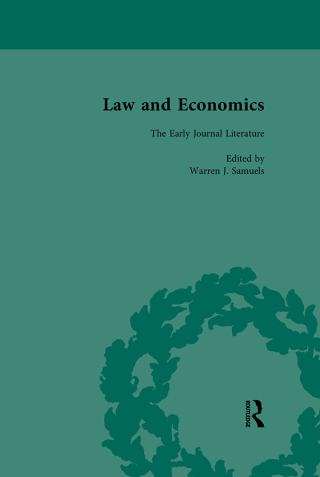 Imagen de portada: Law and Economics Vol 2 1st edition 9781138754218