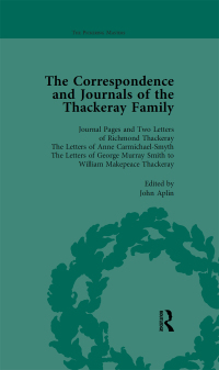 Cover image: The Correspondence and Journals of the Thackeray Family Vol 1 1st edition 9781138758926