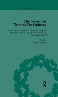 Imagen de portada: The Works of Thomas De Quincey, Part II vol 8 1st edition 9781138764897