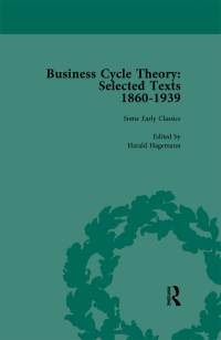 Cover image: Business Cycle Theory, Part I Volume 1 1st edition 9781138751408