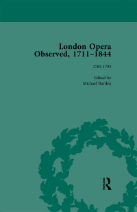 Cover image: London Opera Observed 1711-1844, Volume III 1st edition 9781138754928