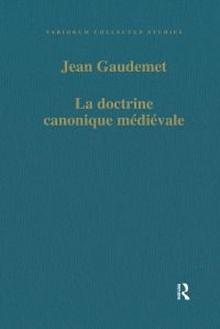 表紙画像: La doctrine canonique médiéval 1st edition 9780860784159