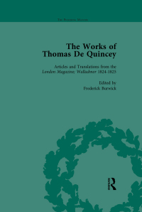 Cover image: The Works of Thomas De Quincey, Part I Vol 4 1st edition 9781138764859