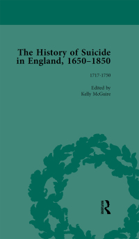 Imagen de portada: The History of Suicide in England, 1650-1850, Part I Vol 4 1st edition 9781138761100