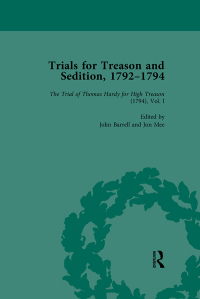 Cover image: Trials for Treason and Sedition, 1792-1794, Part I Vol 2 1st edition 9781138765405