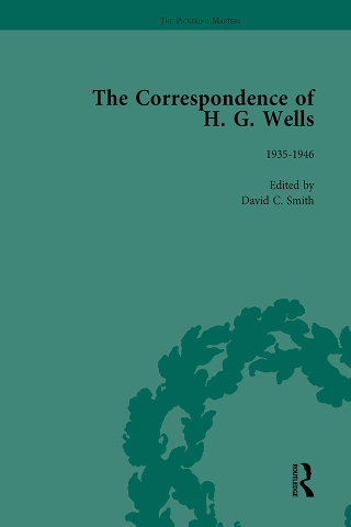 Cover image: The Correspondence of H G Wells Vol 4 1st edition 9781138759046
