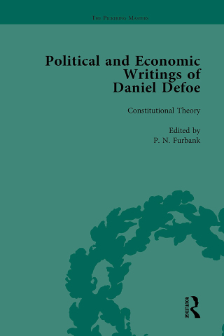 صورة الغلاف: The Political and Economic Writings of Daniel Defoe Vol 1 1st edition 9781138762152