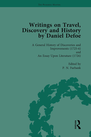 Cover image: Writings on Travel, Discovery and History by Daniel Defoe, Part I Vol 4 1st edition 9781138766938
