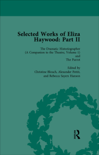 Imagen de portada: Selected Works of Eliza Haywood, Part II Vol 1 1st edition 9781138757219