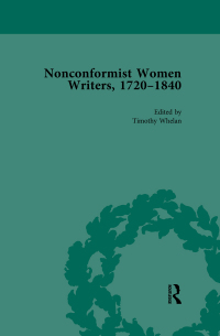 Imagen de portada: Nonconformist Women Writers, 1720-1840, Part I Vol 3 1st edition 9781138755789