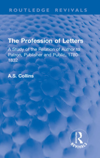 Imagen de portada: The Profession of Letters 1st edition 9781032908540