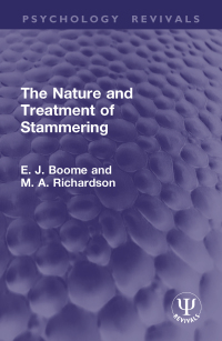 Imagen de portada: The Nature and Treatment of Stammering 1st edition 9781032934310