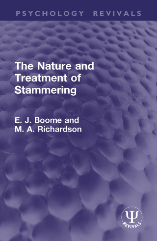 Cover image: The Nature and Treatment of Stammering 1st edition 9781032934310