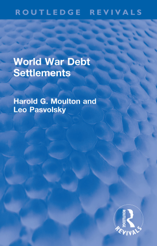 Imagen de portada: World War Debt Settlements 1st edition 9781032948898
